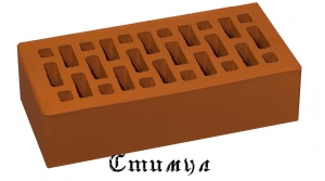Кирпич лицевой персик кирпич М150 Одинарный 1 NF 250*120*65 Новомосковский
