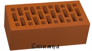 Кирпич лицевой красный персик М150 Полуторный 1.4 NF 250*120*88 Новомосковский