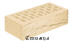 Кирпич лицевой слоновая кость дерево М200 Одинарный 1 NF 250*120*65 Железногорский
