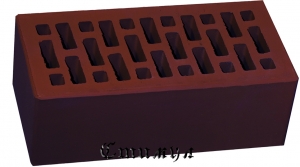 Кирпич лицевой вишневый М150 Полуторный 1.4 NF 250*120*88 Новомосковский