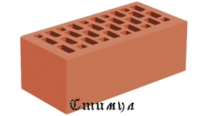 Кирпич лицевой красный гладкий М175 Полуторный 1.4 NF 250*120*88 Голицынский