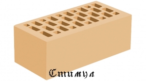 Кирпич лицевой солома гладкий М175 Полуторный 1.4 NF 250*120*88 Голицынский