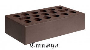 Кирпич лицевой шоколад М150 Одинарный 1 NF 250*120*65 Керма