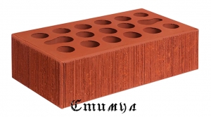 Кирпич лицевой красный бархат М150 Одинарный 1 NF 250*120*65 Керма