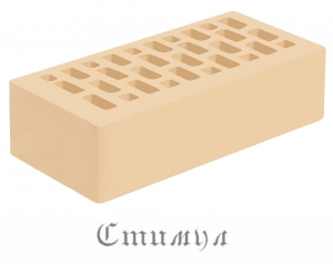 Кирпич лицевой слоновая кость гладкий М175 Одинарный 1 NF 250*120*65 Голицынский