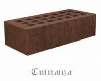 Кирпич лицевой темно-коричневый бархат М150 одинарный 1 NF 250*120*65 Железногорский