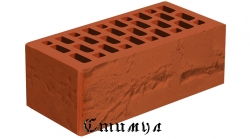 Кирпич лицевой красный дерево М200 Полуторный 1.4 NF 250*120*88 Железногорский