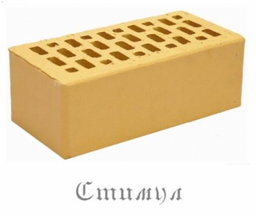 Кирпич лицевой слоновая кость М150 Полуторный 1.4 NF 250*120*88 Terex