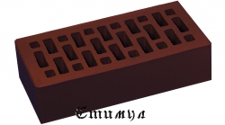 Кирпич лицевой вишневый М150 Одинарный 1 NF 250*120*65 Новомосковский