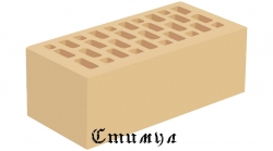 Кирпич лицевой слоновая кость М175 Полуторный 1.4 NF 250*120*88 Голицынский