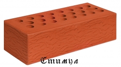 Кирпич лицевой красный рустик М150 Евро 0,7NF 250*85*65 Керма