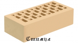 Кирпич лицевой золотистая дюна гладкий М175 Одинарный 1 NF 250*120*65 Голицынский