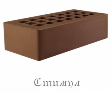 Кирпич лицевой темно-коричневый М150 одинарный 1 NF 250*120*65 Железногорский