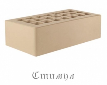 Кирпич лицевой слоновая кость М150 одинарный 1 NF 250*120*65 Железногорский