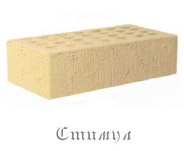 Кирпич лицевой слоновая кость бархат М150 одинарный 1 NF 250*120*65 Железногорский
