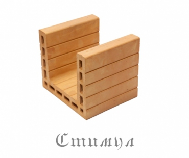 Блок керамический поризованный П-образный Kerakam 250x215x219 M 125